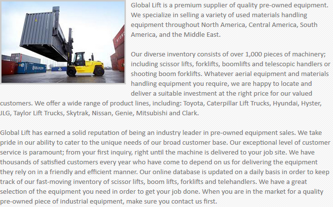 Global Lift Equipment Modesto